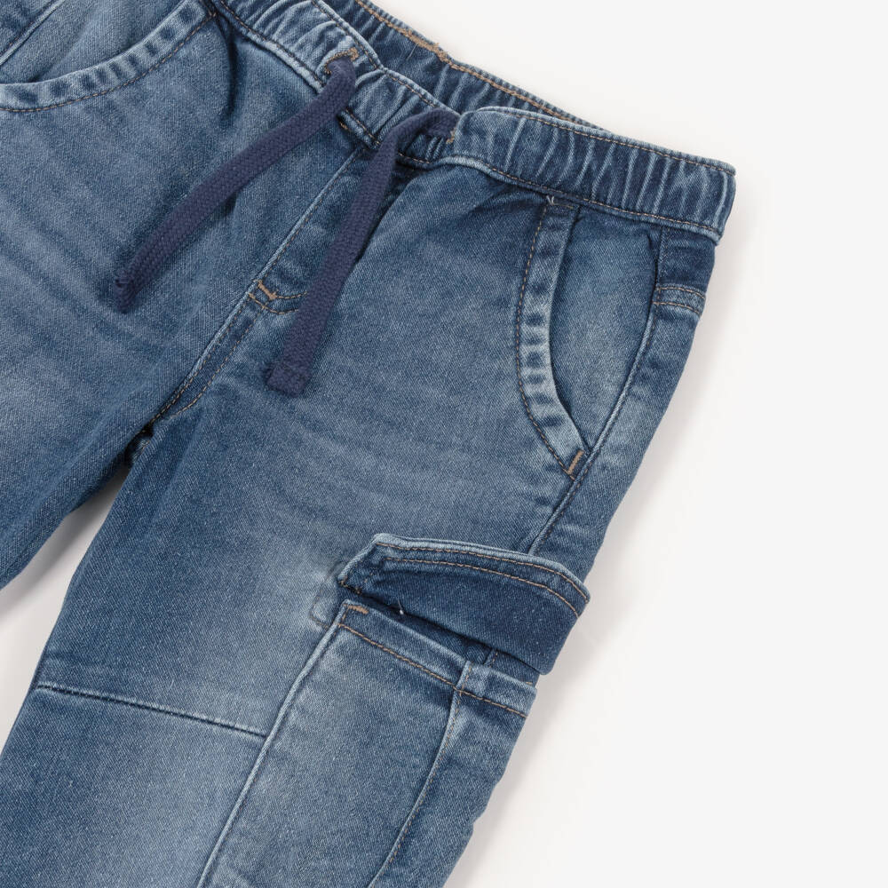 Guess-Blue Cargo Pocket Jeans | Childrensalon Outlet