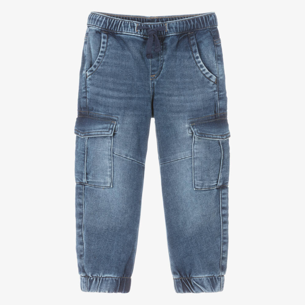 Guess-Blue Cargo Pocket Jeans | Childrensalon Outlet