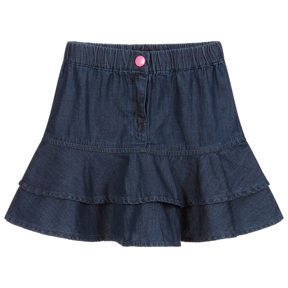 Guess - Blue Cotton Chambray Skirt | Childrensalon