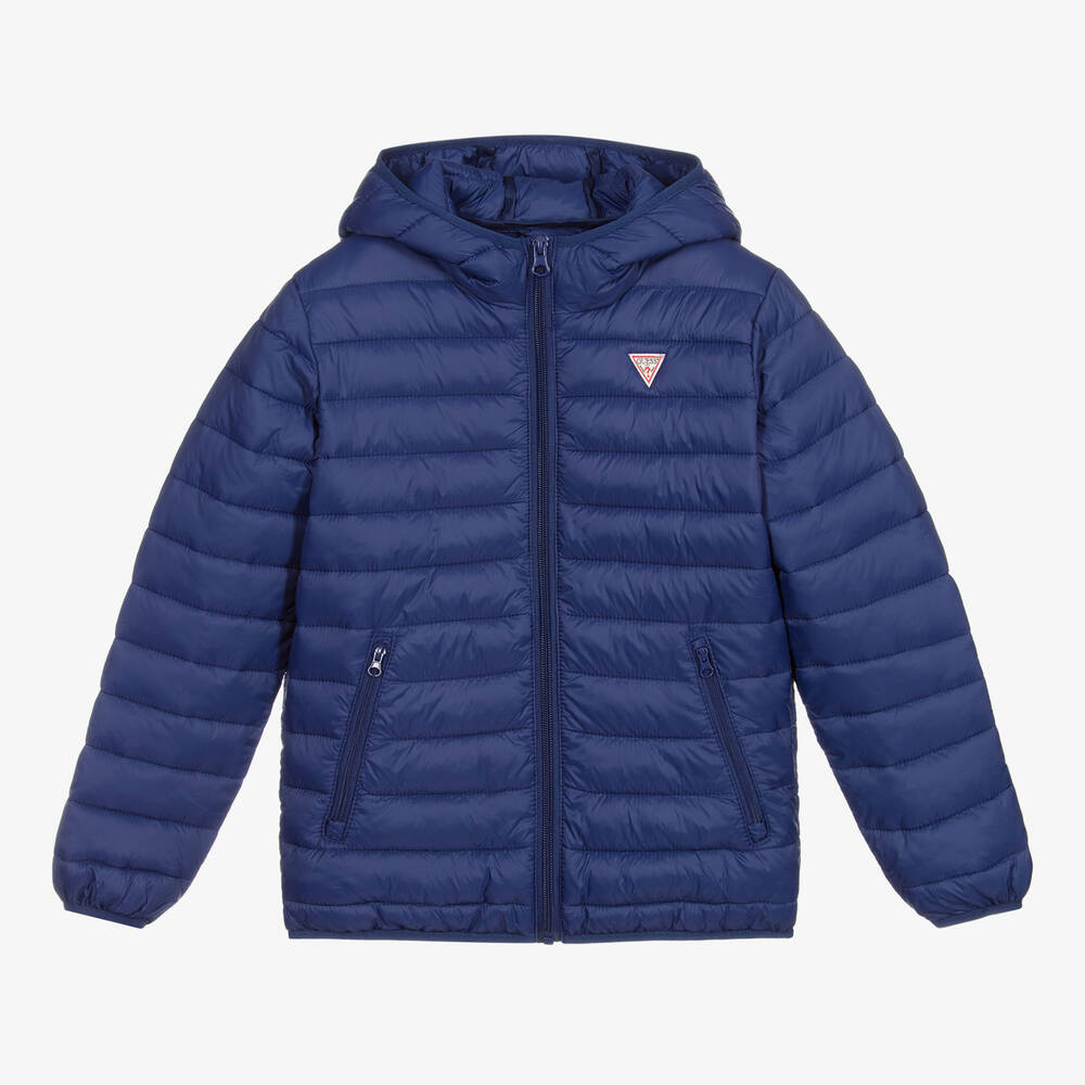 Guess - Blue Logo Padded Jacket | Childrensalon