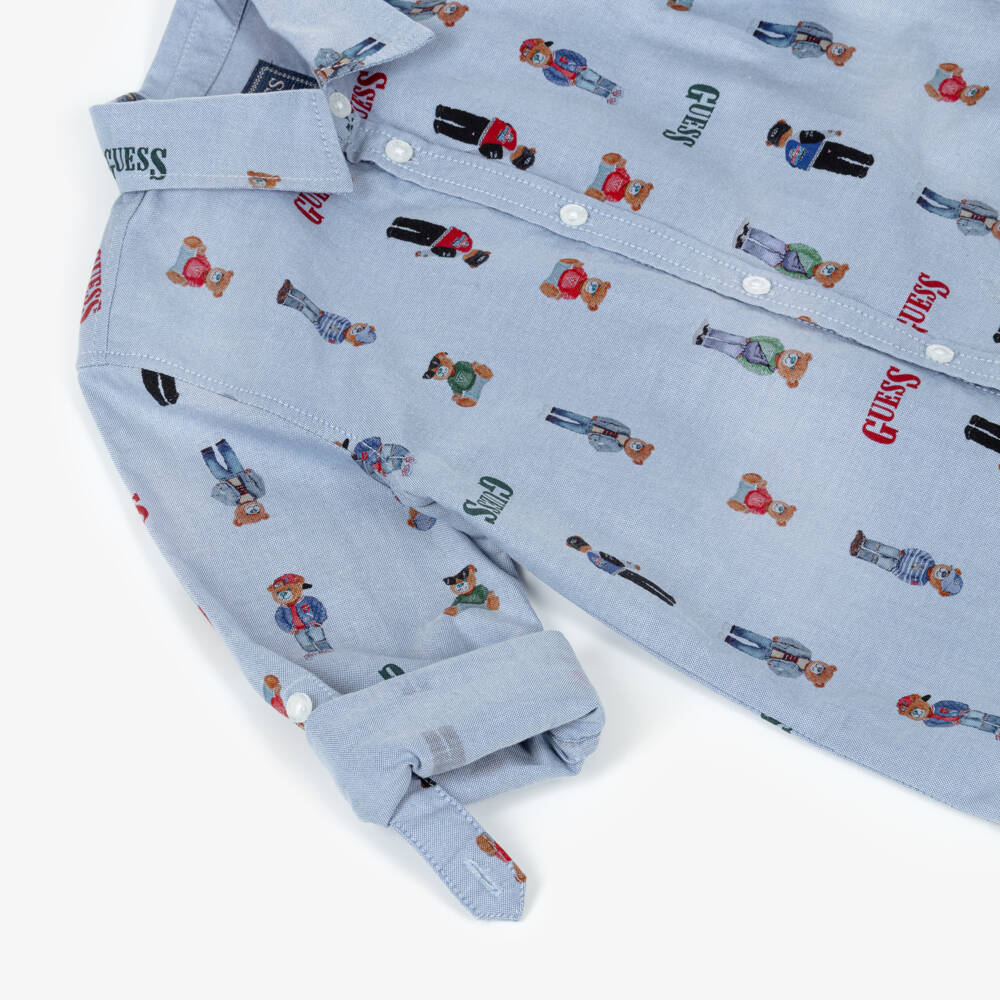Guess-Boy's Navy Blue Bear Top | Childrensalon Outlet