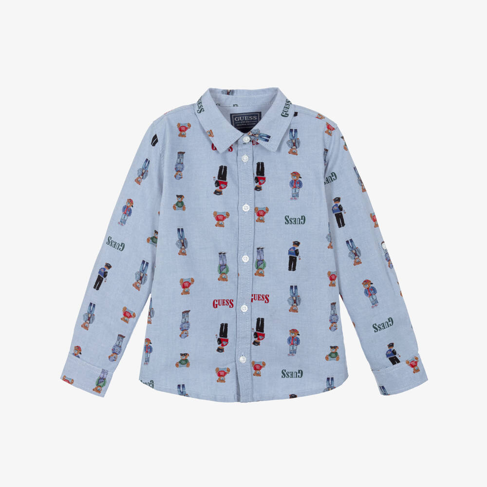Guess-Boy's Navy Blue Bear Top | Childrensalon Outlet