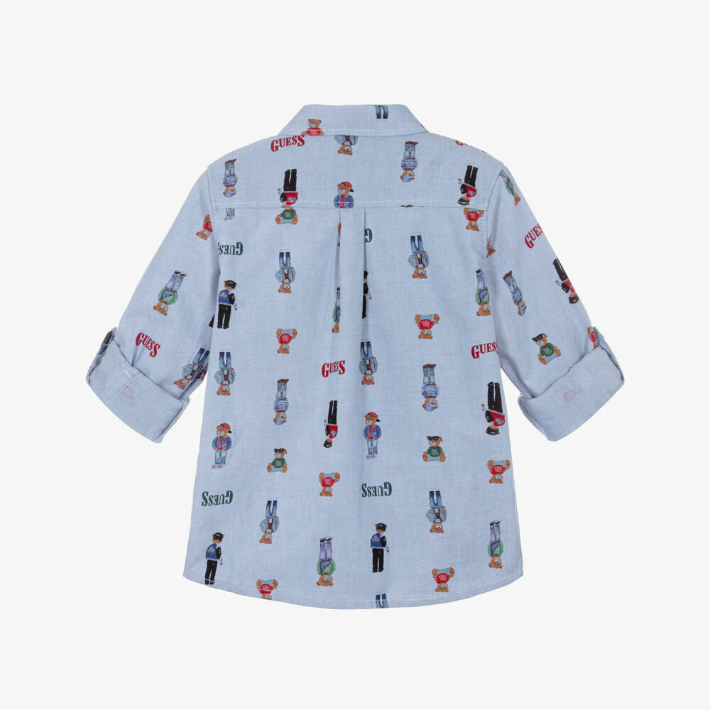 Guess-Boy's Navy Blue Bear Top | Childrensalon Outlet