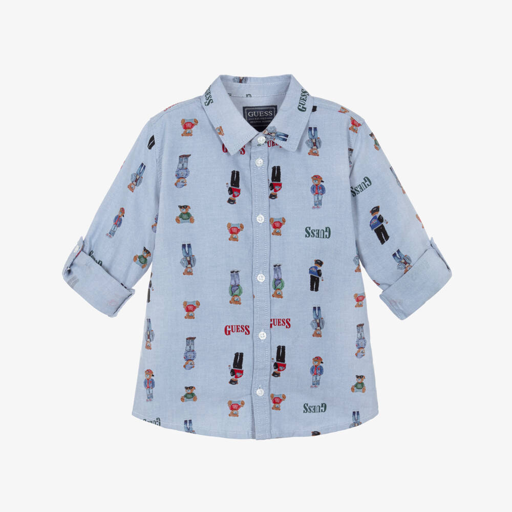Guess-Boy's Navy Blue Bear Top | Childrensalon Outlet