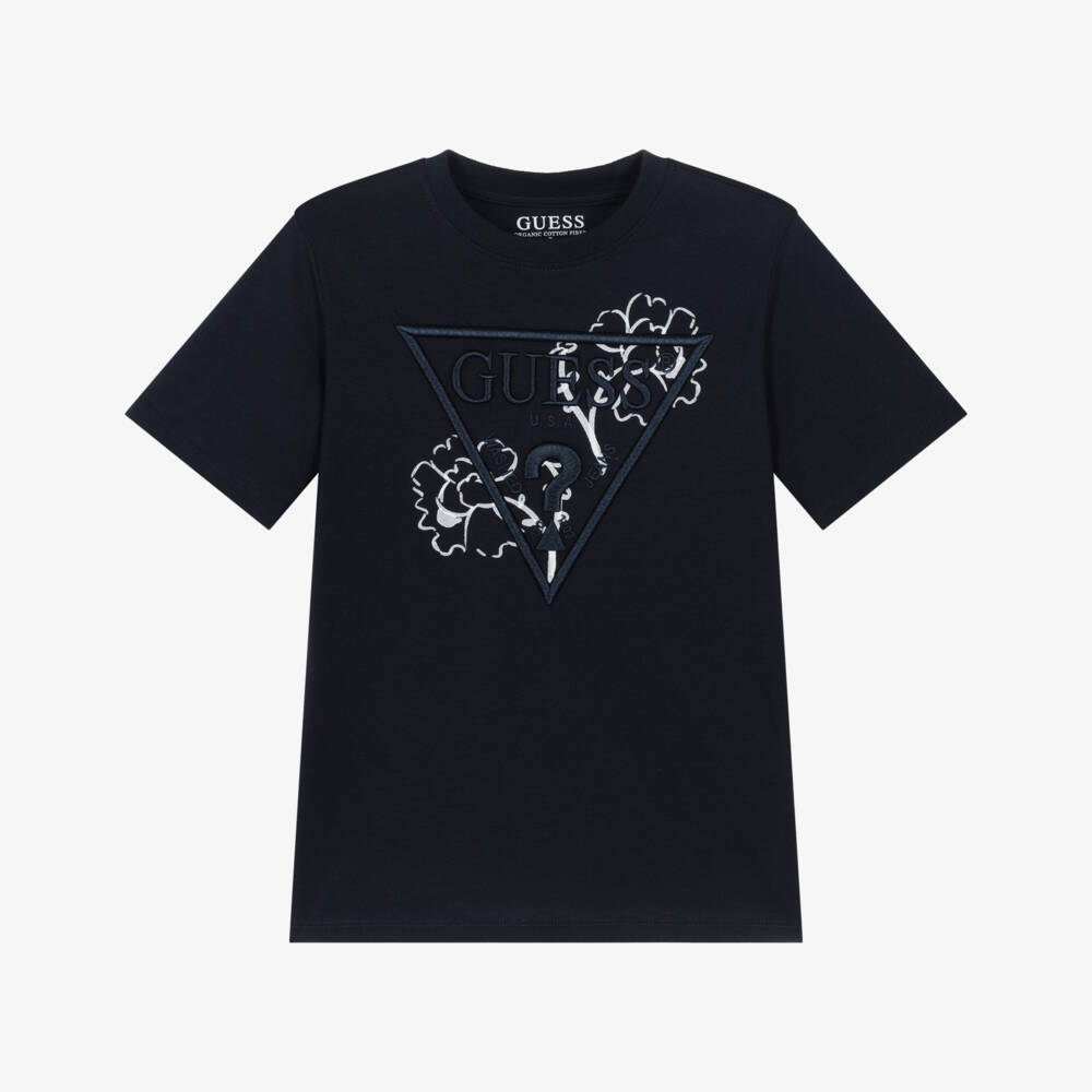Guess-Boys Azure Organic Cotton Tee | Childrensalon Outlet