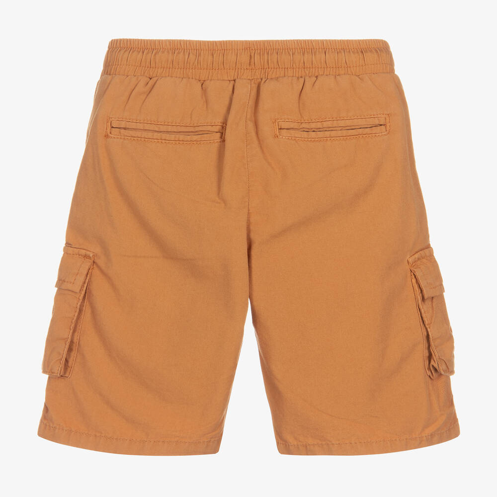 Guess-Boys Beige Cotton Cargo Shorts | Childrensalon Outlet