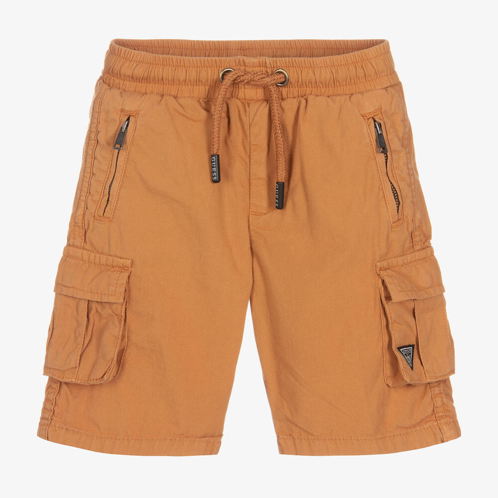 Guess - Short cargo beige en coton garçon | Childrensalon