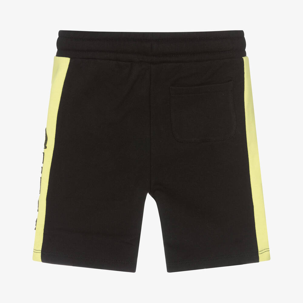 Guess-Boys Black Cotton Logo Shorts | Childrensalon Outlet