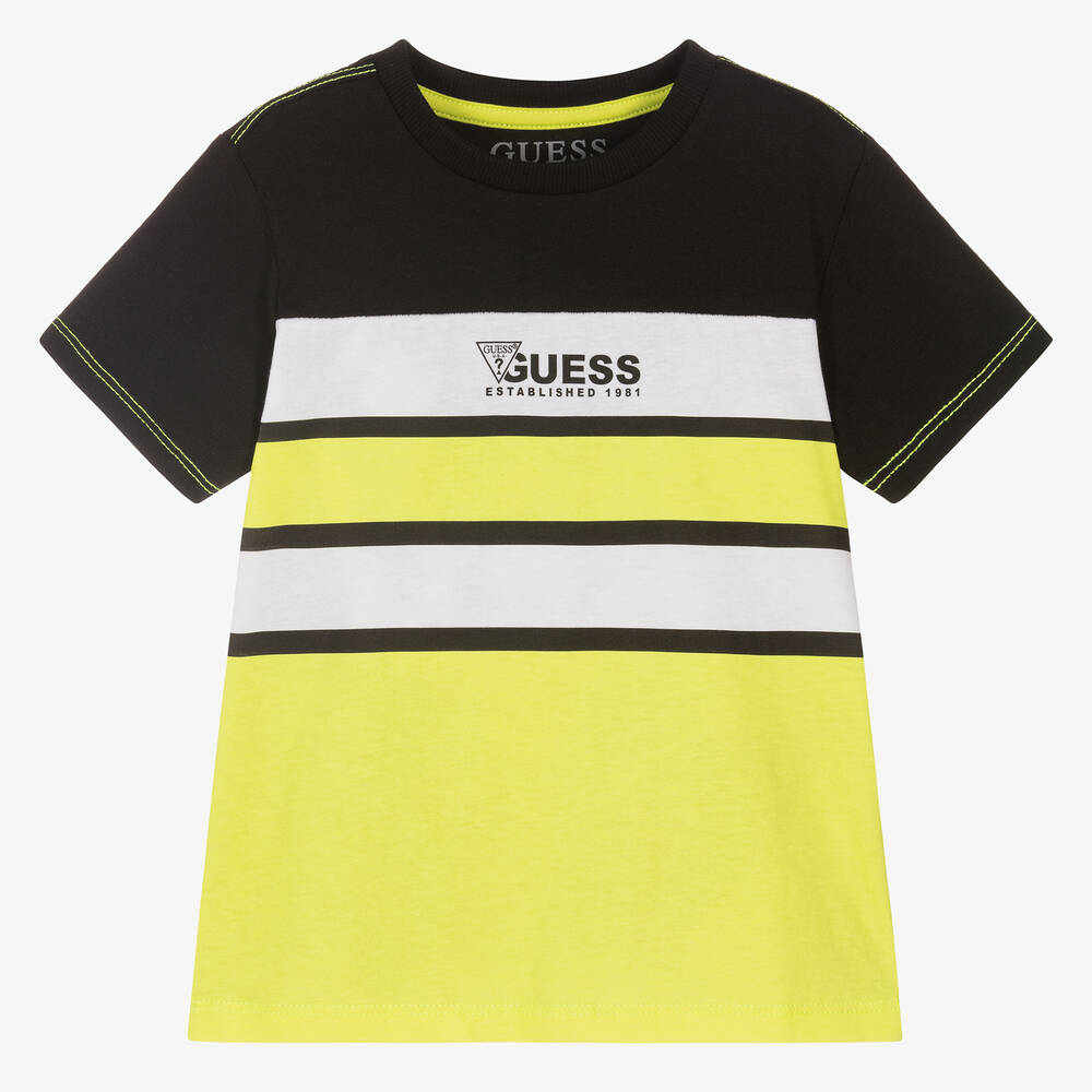 Guess - Schwarzes Baumwoll-T-Shirt (J) | Childrensalon