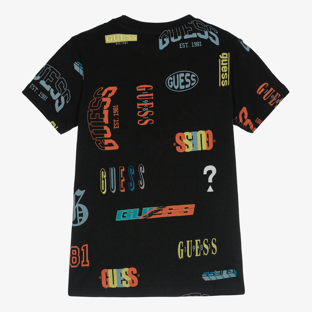 Guess printed t best sale shirt