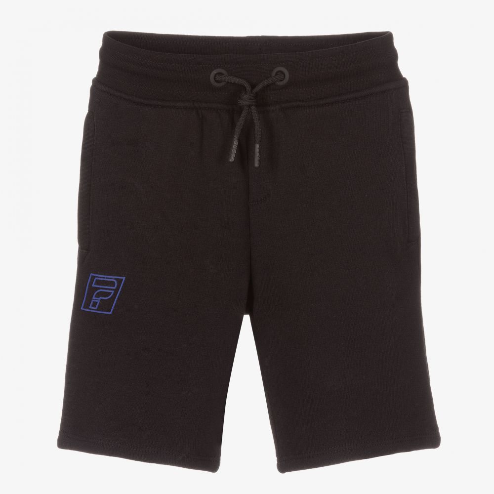 Guess-Boys Black Cotton Shorts | Childrensalon Outlet