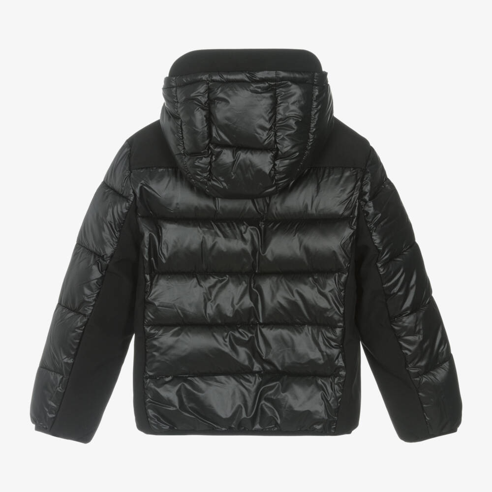 Guess-Boys Black Cozy Hooded Jacket | Childrensalon Outlet