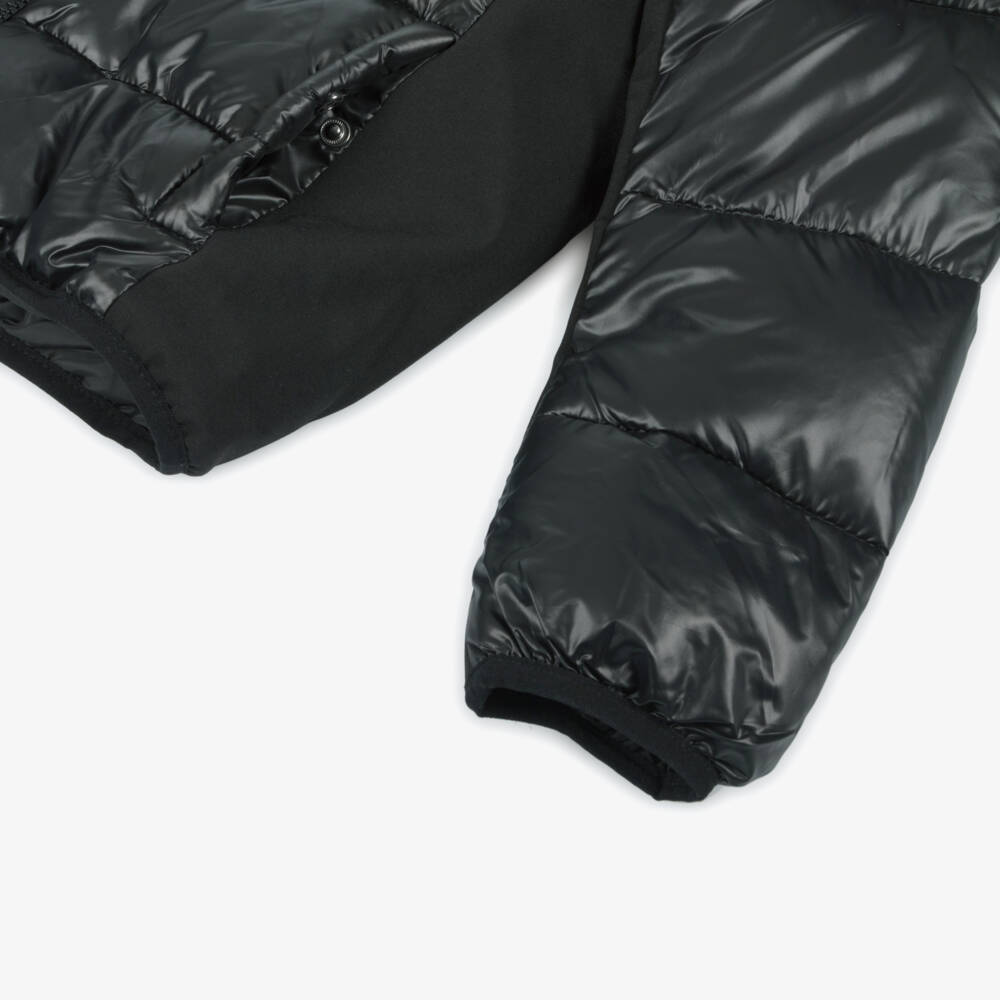 Guess-Boys Black Cozy Hooded Jacket | Childrensalon Outlet