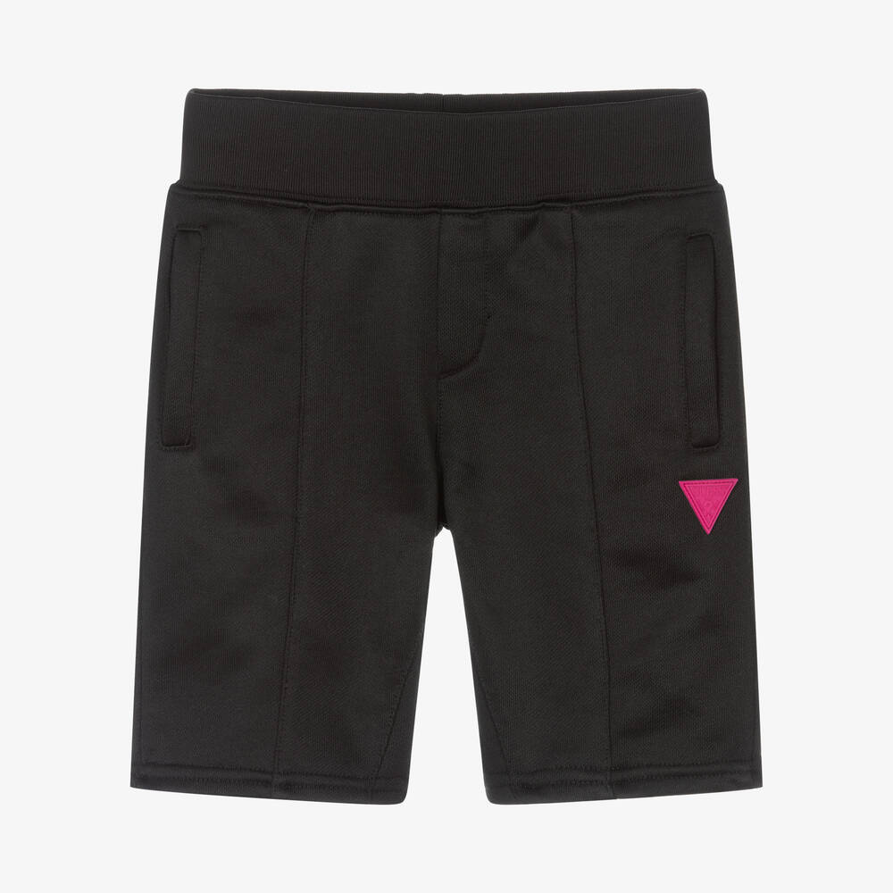 Guess-Boys Black Jersey Logo Shorts | Childrensalon Outlet