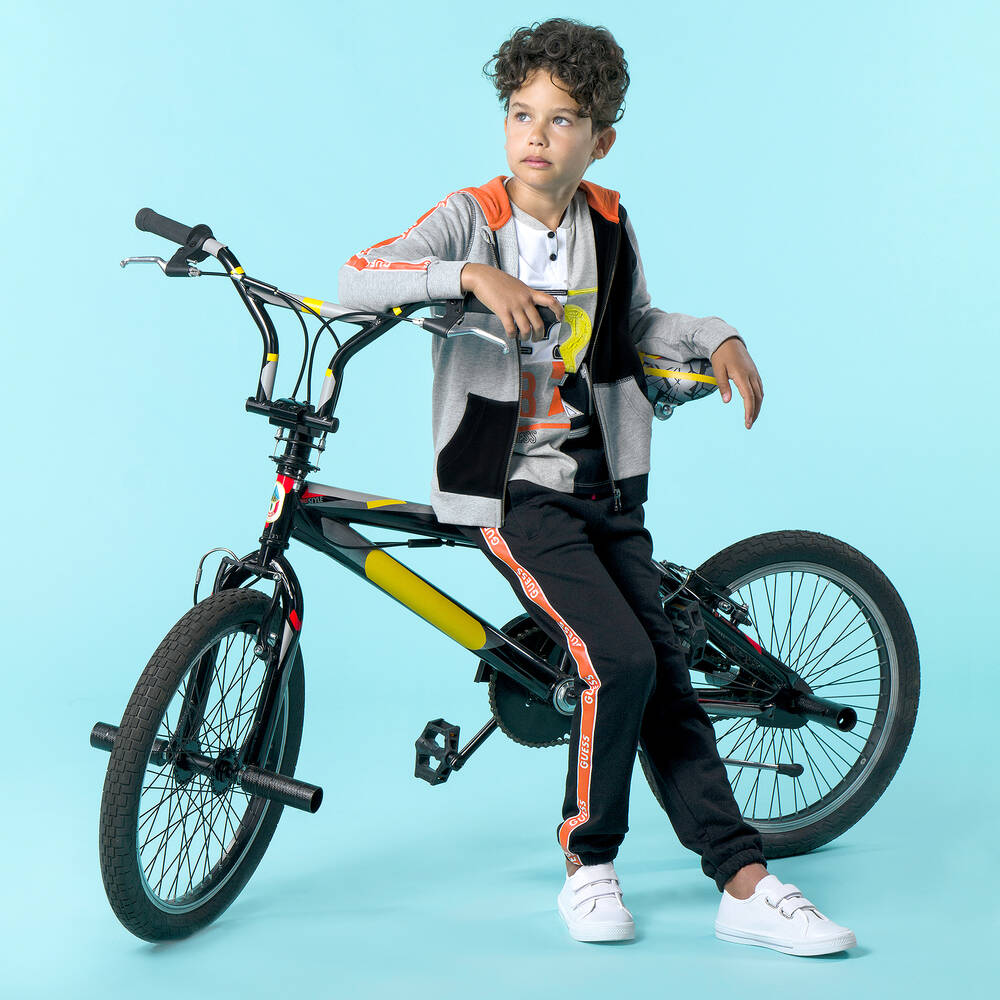 Guess - Boys Black Logo Joggers | Childrensalon Outlet