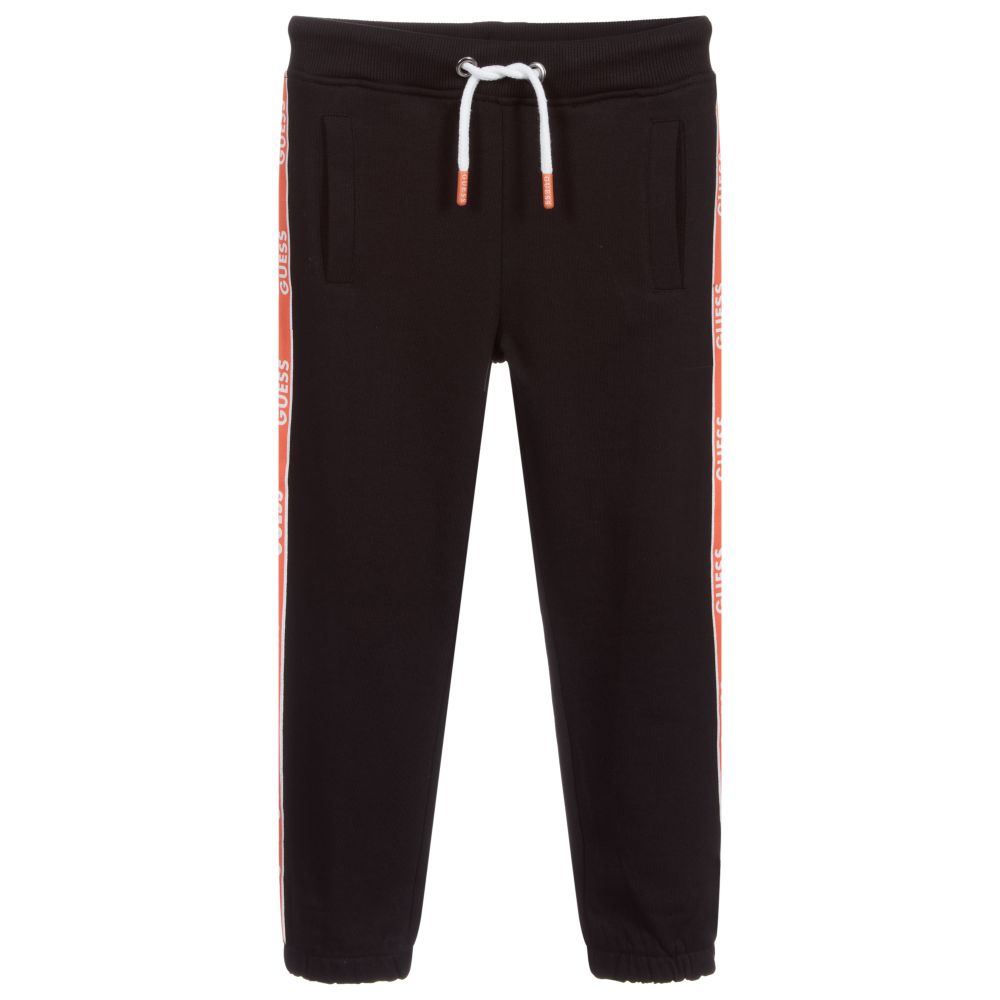 Guess - Boys Black Logo Joggers | Childrensalon