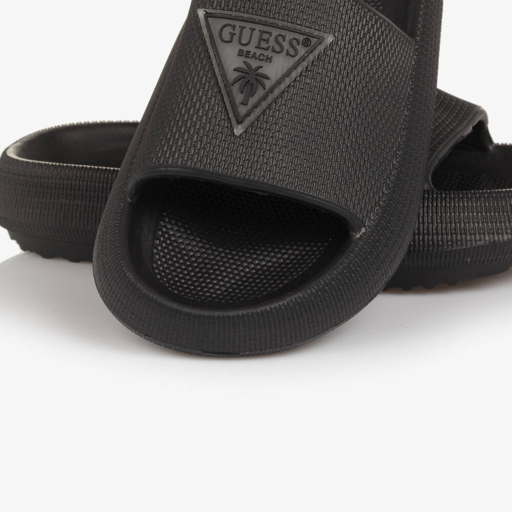 Guess-Boys Black Logo Summer Sandals | Childrensalon Outlet