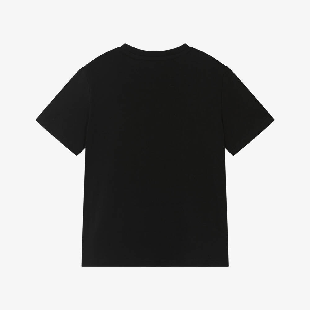 Guess-Boys Black Logo Tee with Triangles | Childrensalon Outlet