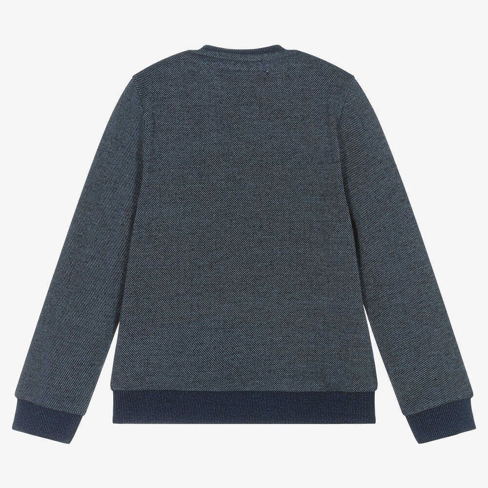 Guess-Boys Blue Cotton Bear Sweatshirt | Childrensalon Outlet