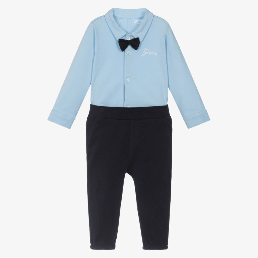 Guess-Костюм из синего хлопкового трикотажа для мальчиков | Childrensalon Outlet