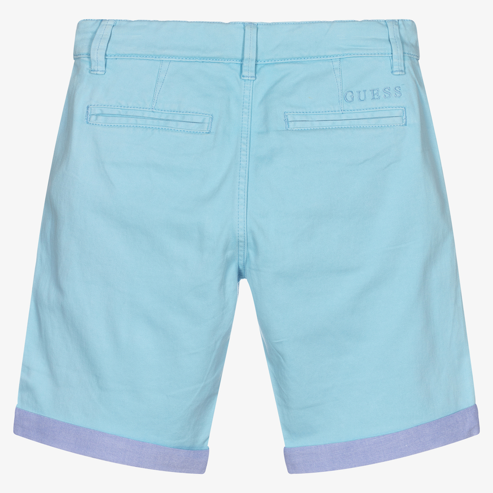 Guess-Boys Blue Cotton Shorts | Childrensalon Outlet
