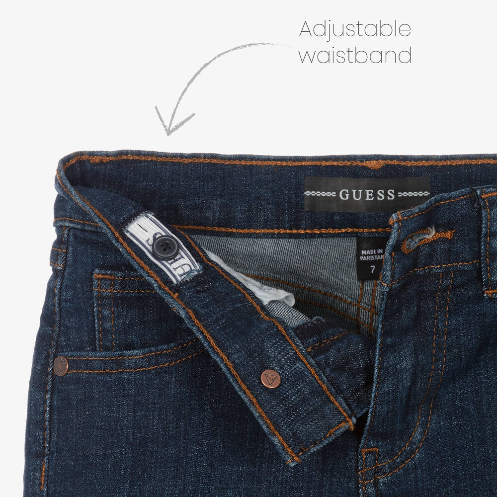 Guess-Boys Blue Denim Shorts | Childrensalon Outlet