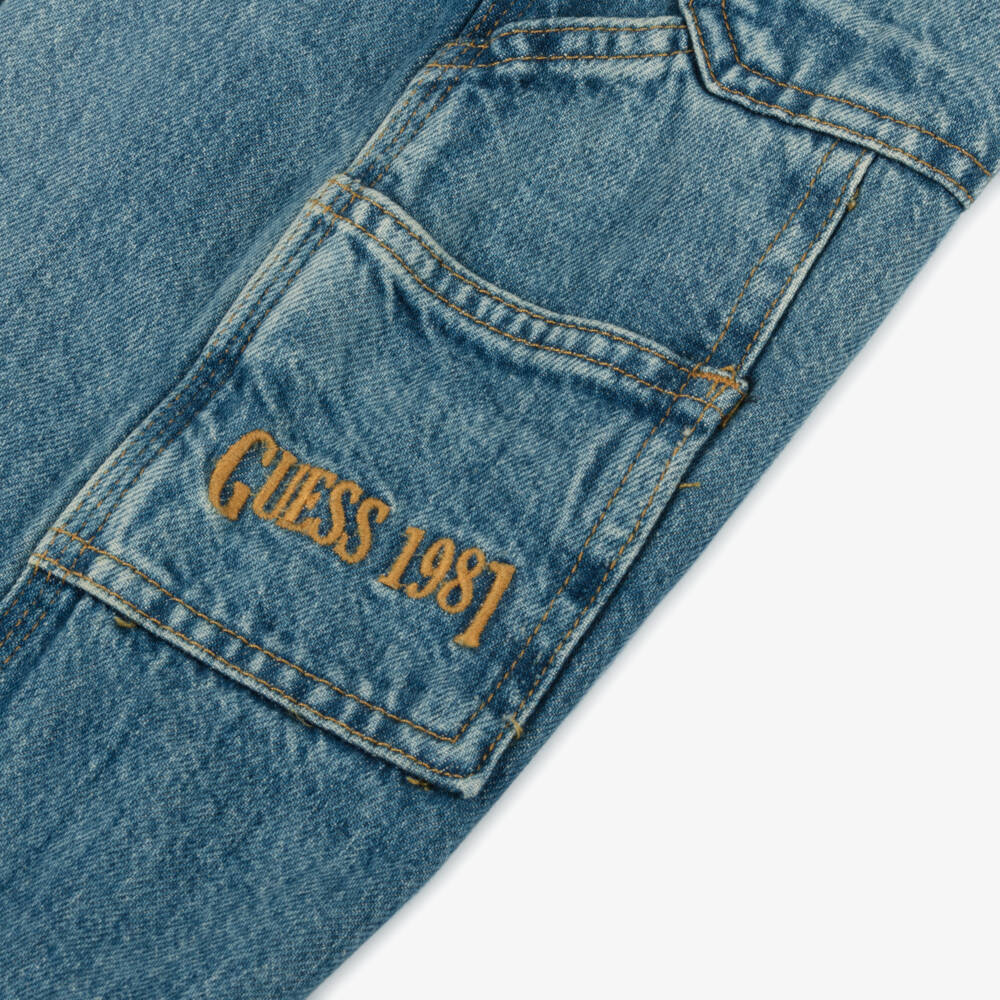 Guess-بنطلون جينز أزرق عملي للأولاد | Childrensalon Outlet
