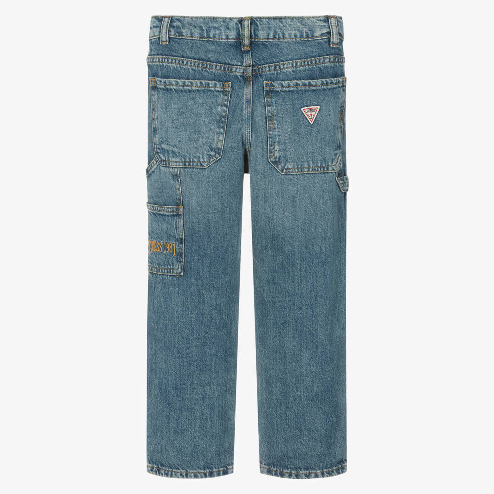 Guess-بنطلون جينز أزرق عملي للأولاد | Childrensalon Outlet