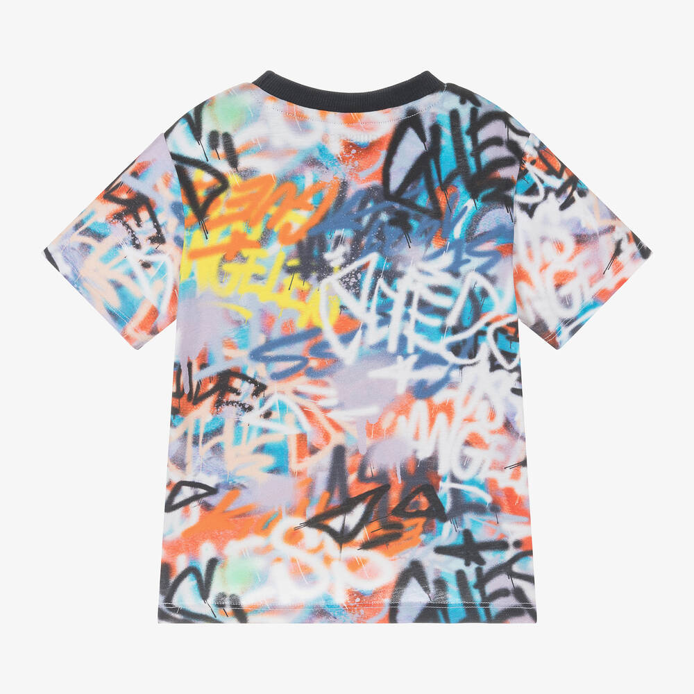 Orange and blue guess shirt deals