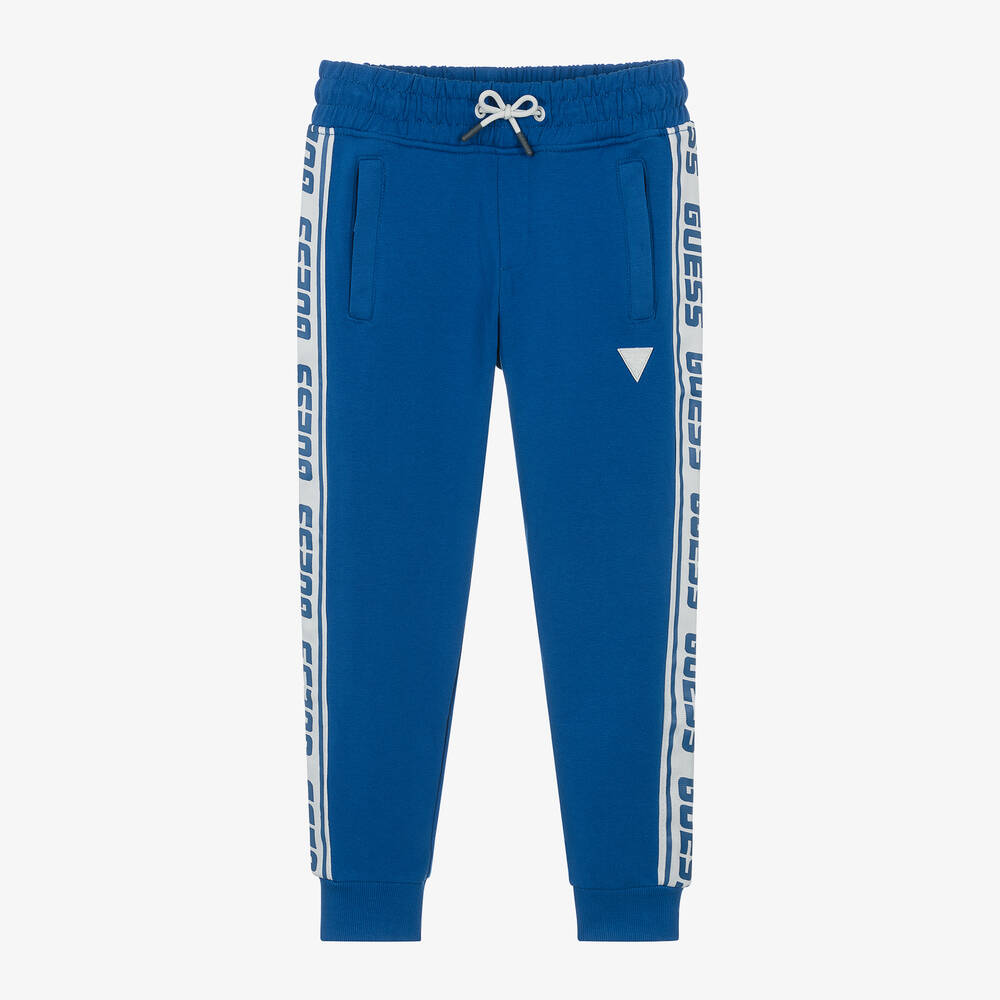 Guess-Boys Blue Organic Cotton Joggers | Childrensalon Outlet