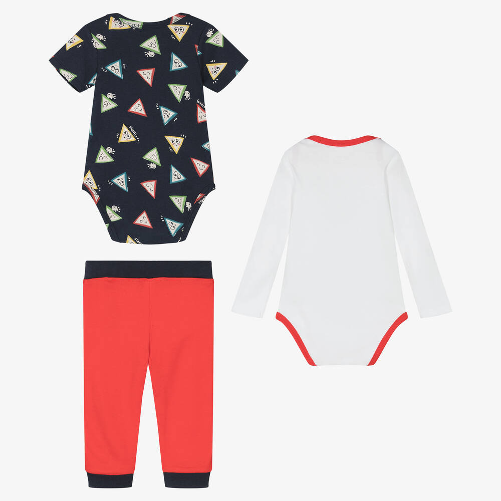 Guess-طقم أفرول قطن جيرسي عضوي للمواليد | Childrensalon Outlet