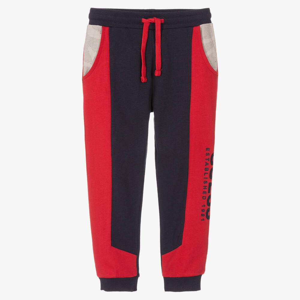 Guess - Boys Blue & Red Joggers | Childrensalon