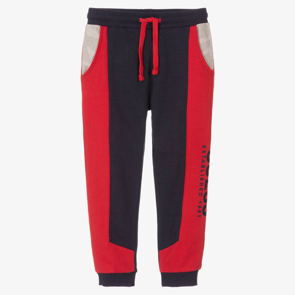 Red and blue joggers cheap