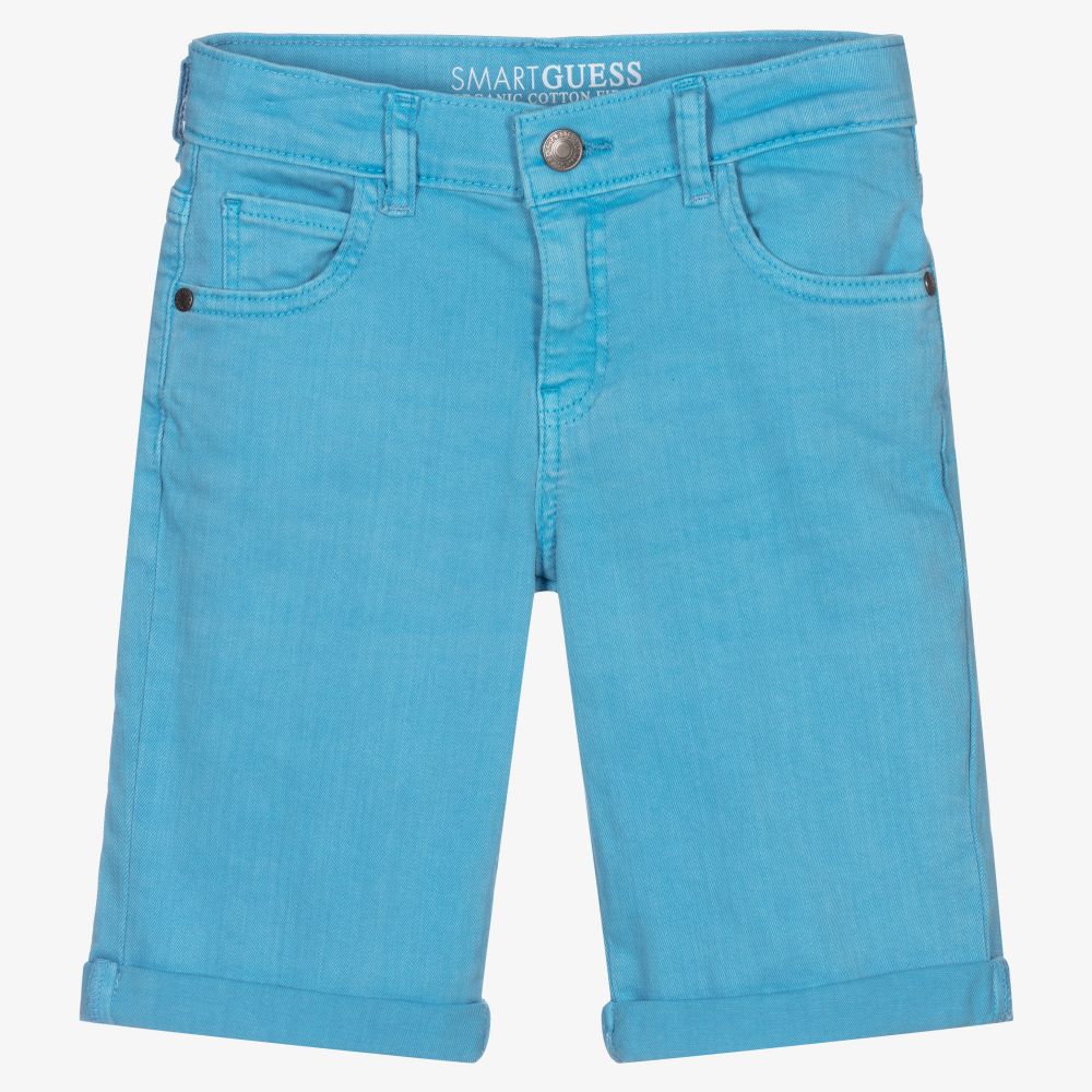 Guess - Blaue Stretch-Jeans-Shorts (J) | Childrensalon