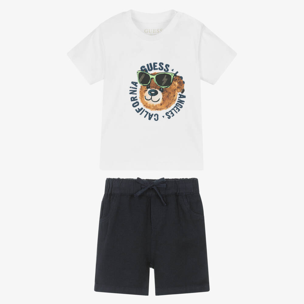 Guess-Boys Blue & White Bear Ensemble | Childrensalon Outlet