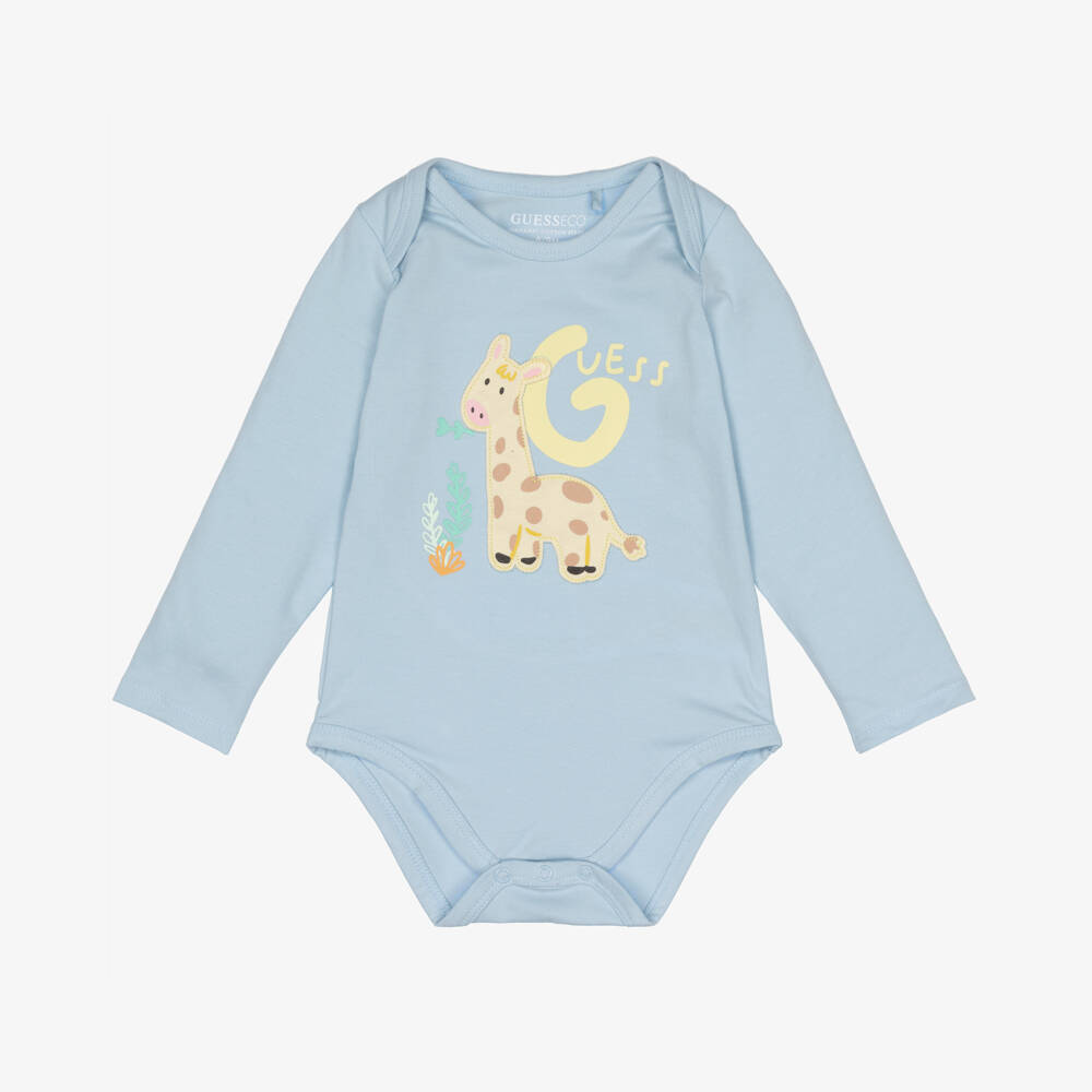 Guess-Boys Blue & Yellow Bodysuits Set | Childrensalon Outlet