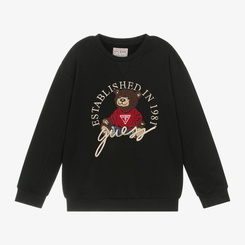 Guess-Boys Charcoal Cozy Bear Pullover | Childrensalon Outlet