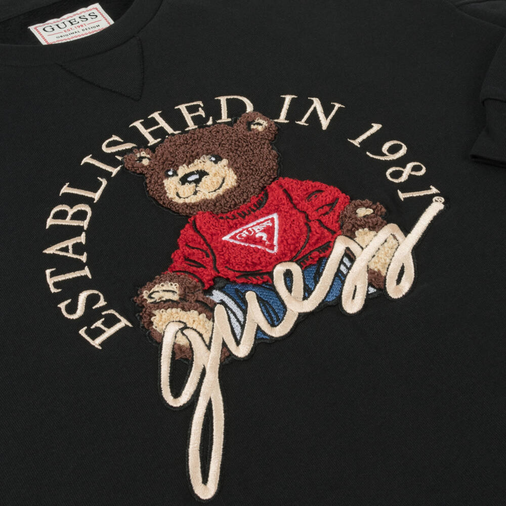 Guess-Boys Charcoal Cozy Bear Pullover | Childrensalon Outlet