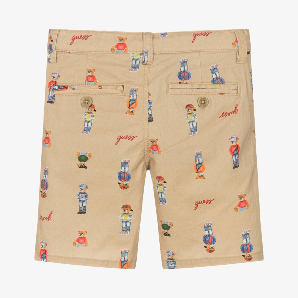 Guess-Boys Classic Teddy Print Chino Shorts | Childrensalon Outlet