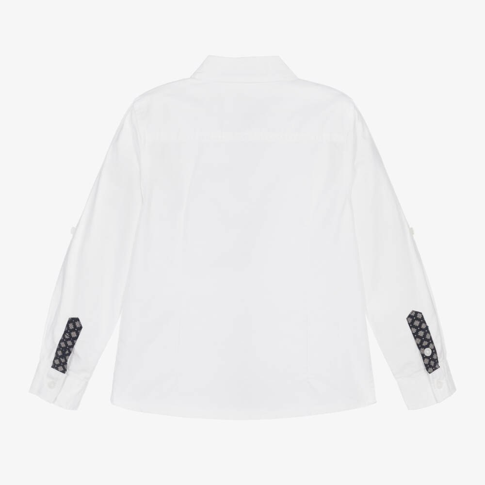 Guess-قميص قطن أكسفورد لون أبيض للأولاد | Childrensalon Outlet