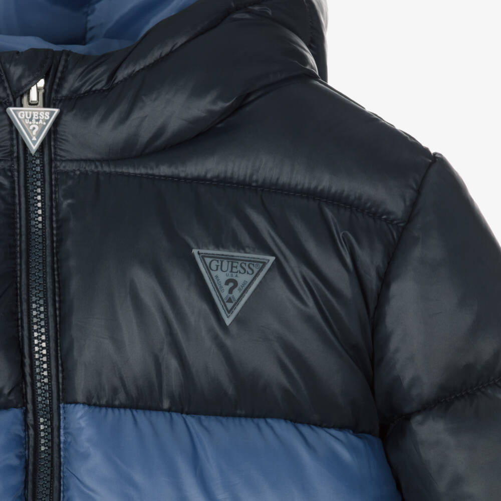 Guess-Синяя пуховая куртка для мальчиков | Childrensalon Outlet