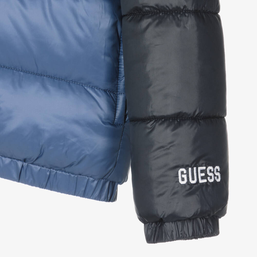 Guess-Синяя пуховая куртка для мальчиков | Childrensalon Outlet