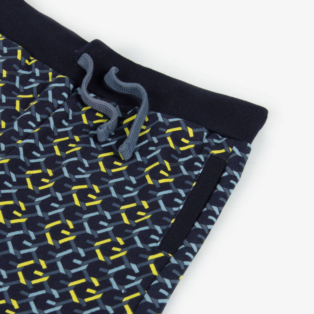 Guess-Boys Cotton Blue Knit Logo Shorts | Childrensalon Outlet