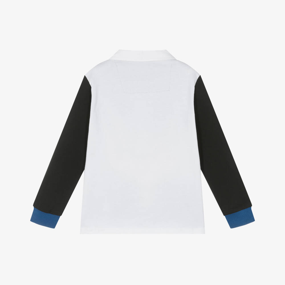 Guess-Boys Cotton Blue Rugby Top | Childrensalon Outlet