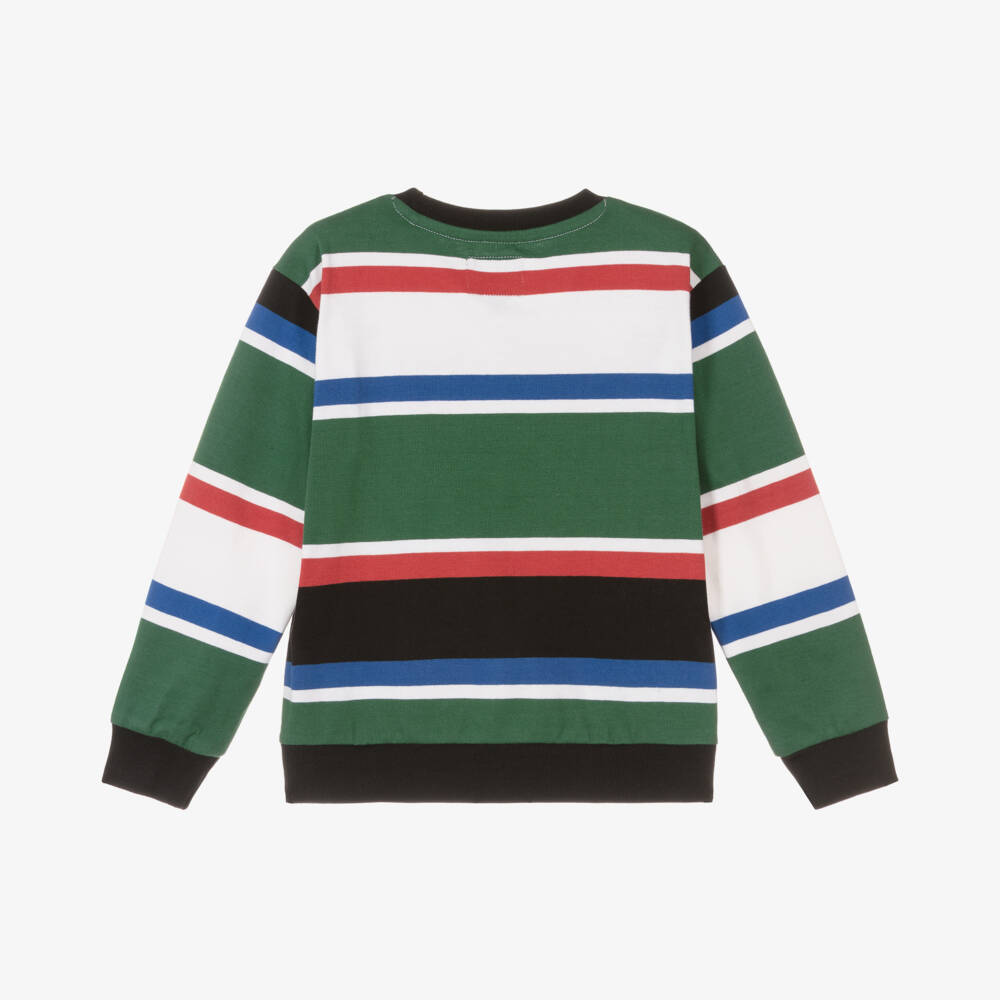 Guess-Boys Cotton Knit Green Jumper | Childrensalon Outlet