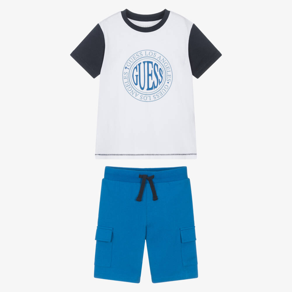 Guess-Boys Cotton Logo Tee & Shorts Duo | Childrensalon Outlet