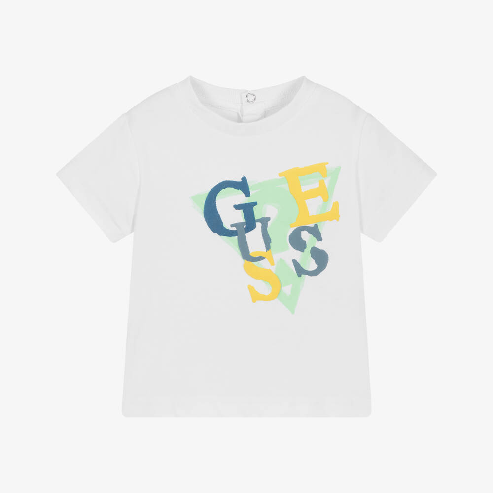 Guess-Boys Cotton Tee with Bold Logo | Childrensalon Outlet