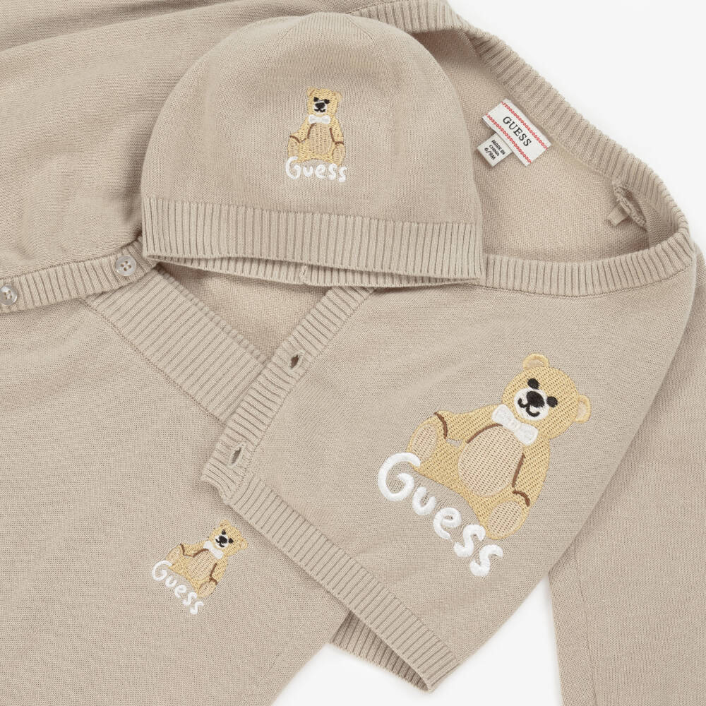 Guess-Boys Cozy Beige Knit Ensemble | Childrensalon Outlet