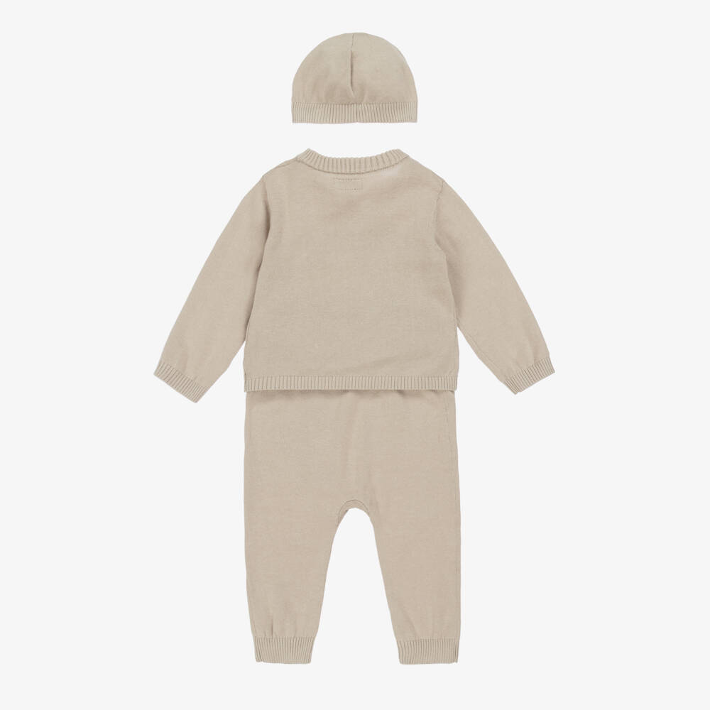 Guess-Boys Cozy Beige Knit Ensemble | Childrensalon Outlet