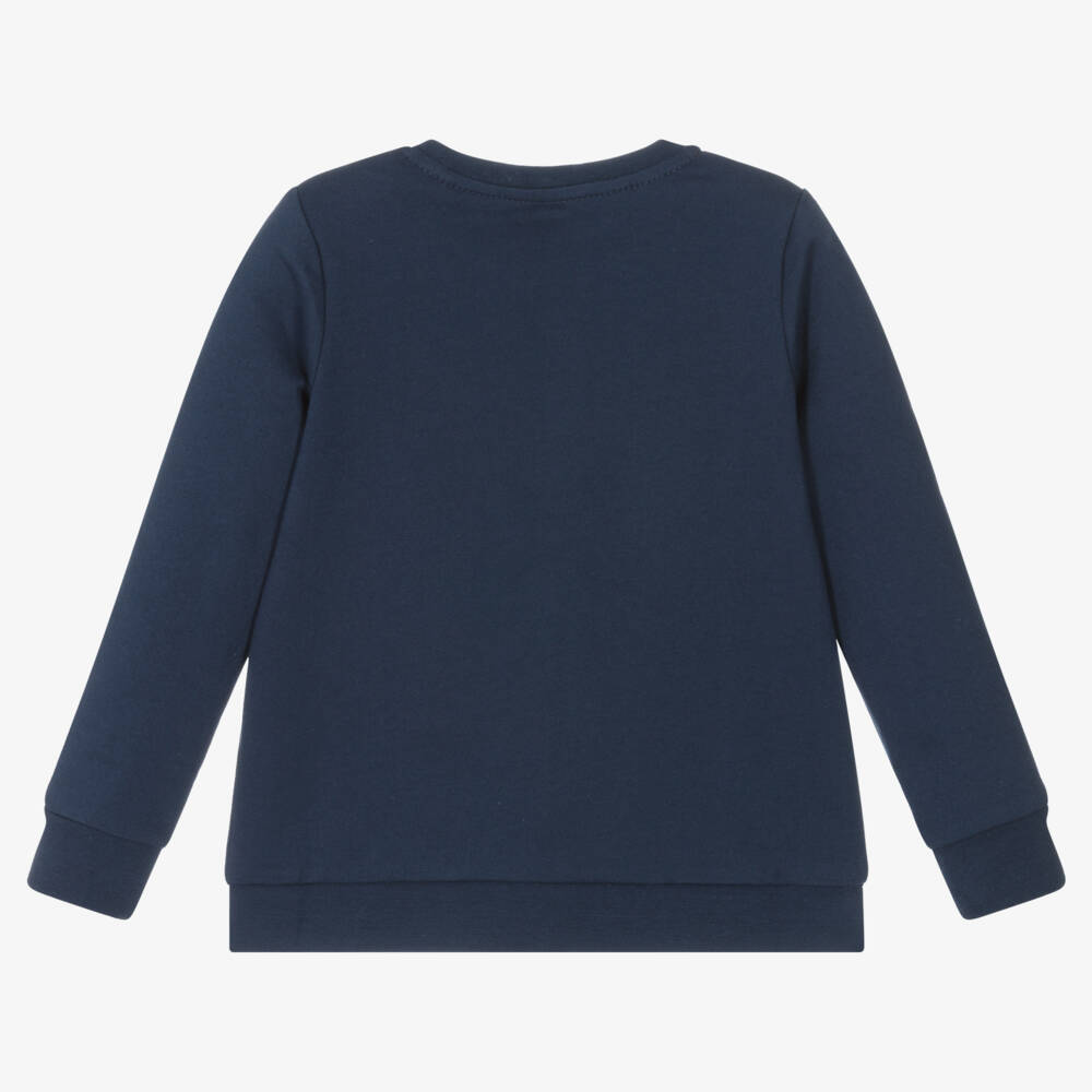 Guess-Уютный синий свитер с медведем для мальчиков | Childrensalon Outlet